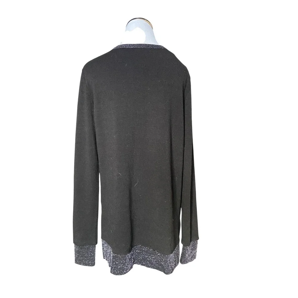 Y2K Miss Me Sequin Embroidered Cardigan Sweater‎ Size L Black McBling Soft Goth